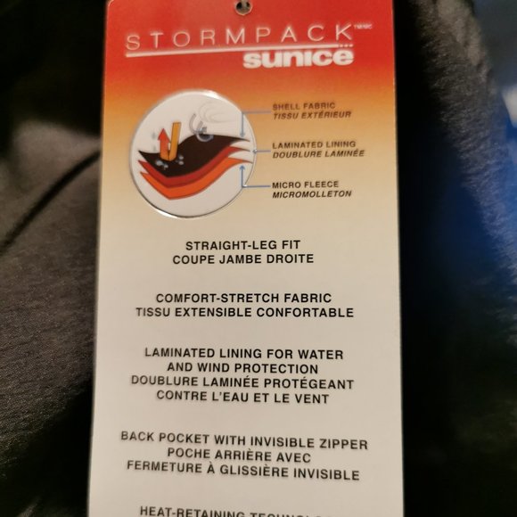 Stormpack Sunice Women’s Windproof Lined Pants (Grey) S/P - Picture 7 of 8